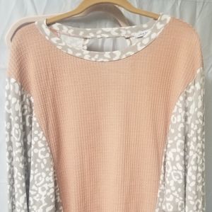 Long sleeve blush top